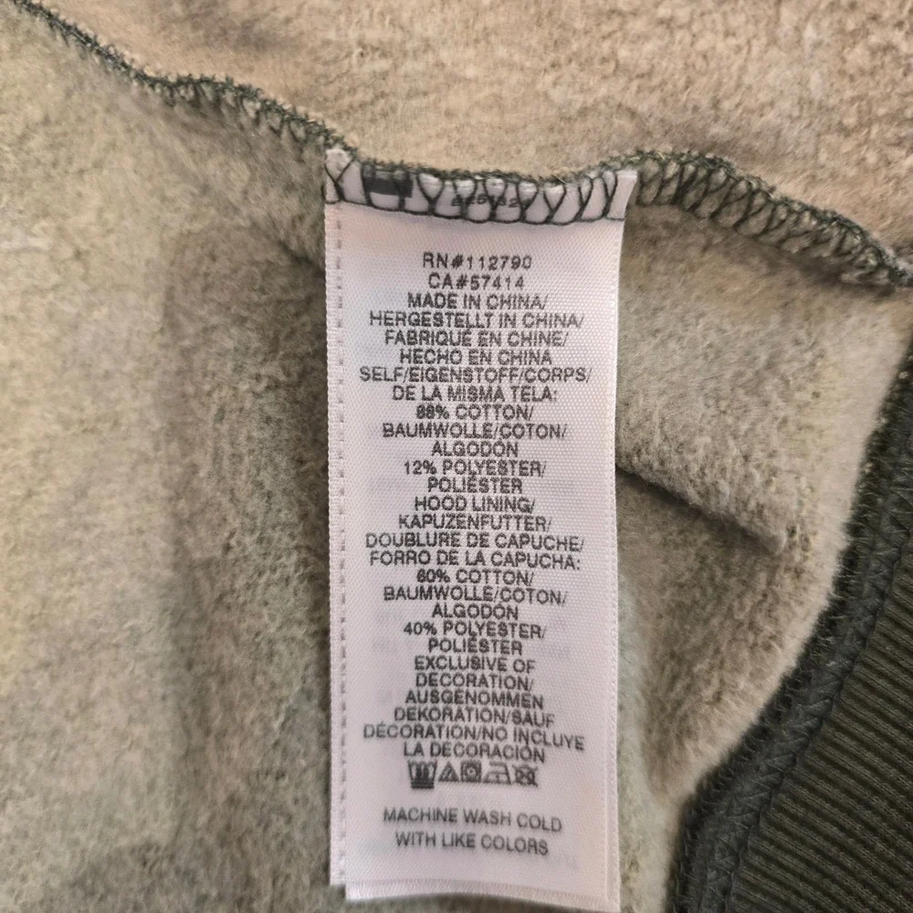 True Religion Mens Camo Buddha Logo Zip Up Hoodie Green Brown Large